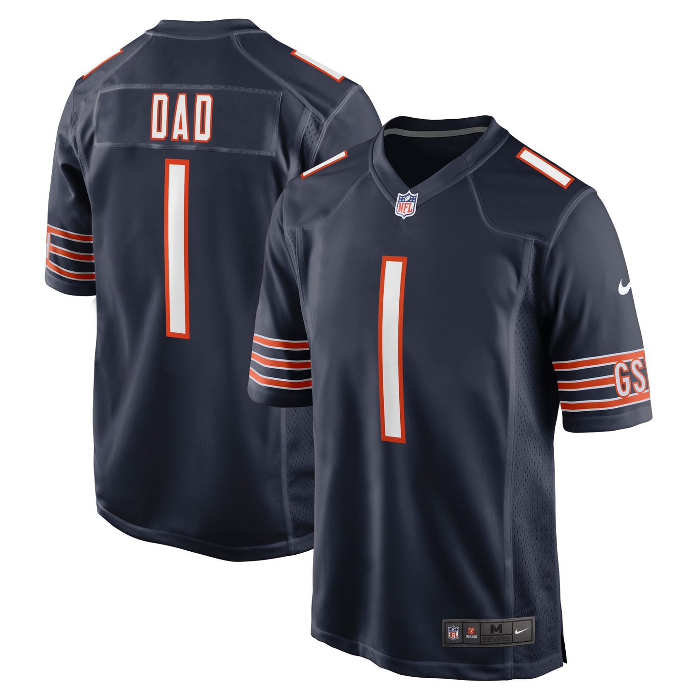 Number 1 Dad Chicago Bears Nike Game Jersey - Navy