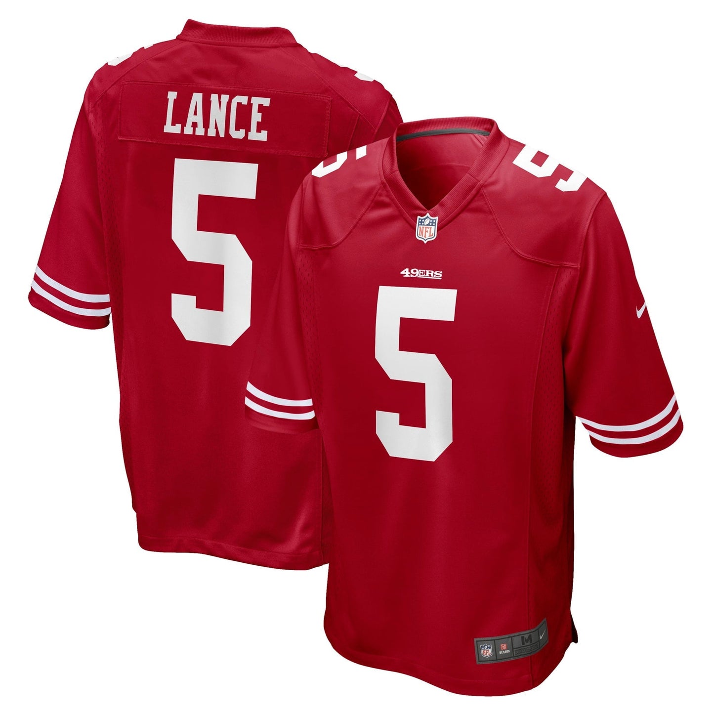 Men's Nike Trey Lance Scarlet San Francisco 49ers Game Jersey