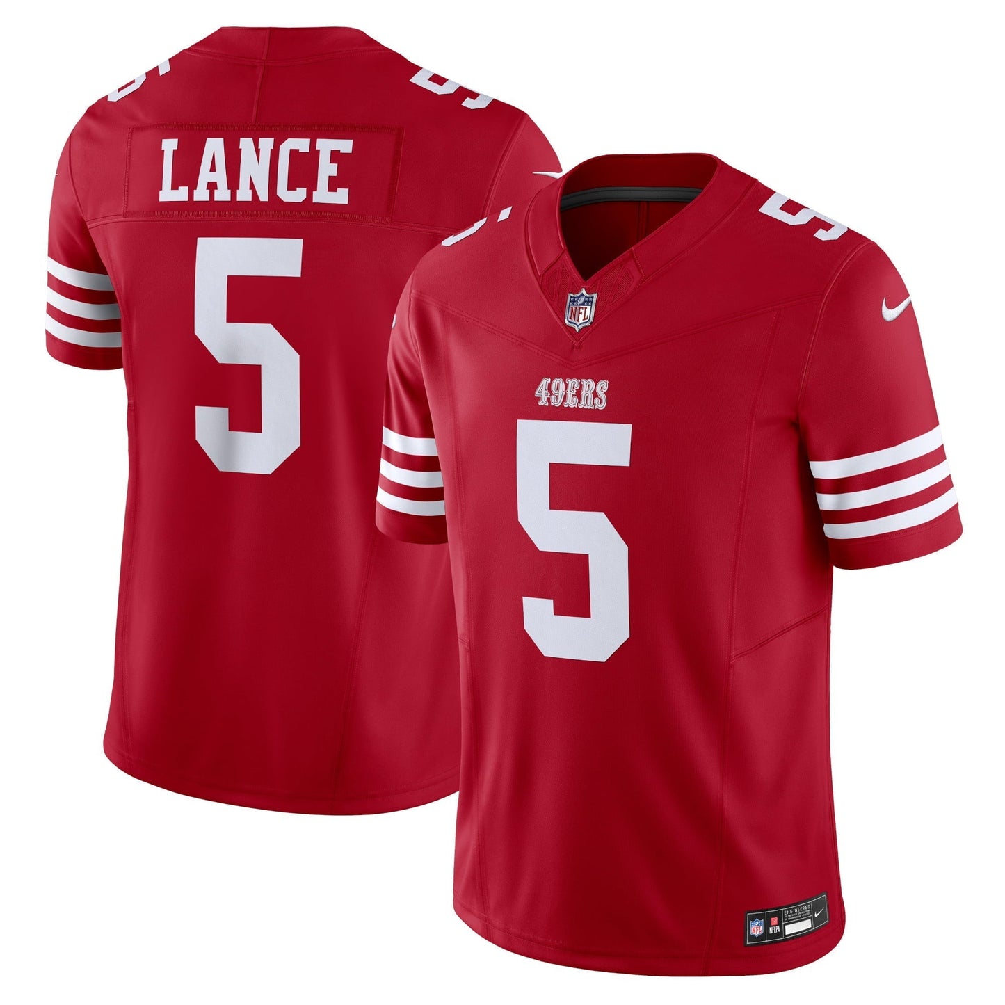 Men's Nike Trey Lance Scarlet San Francisco 49ers Vapor F.U.S.E. Limited Jersey