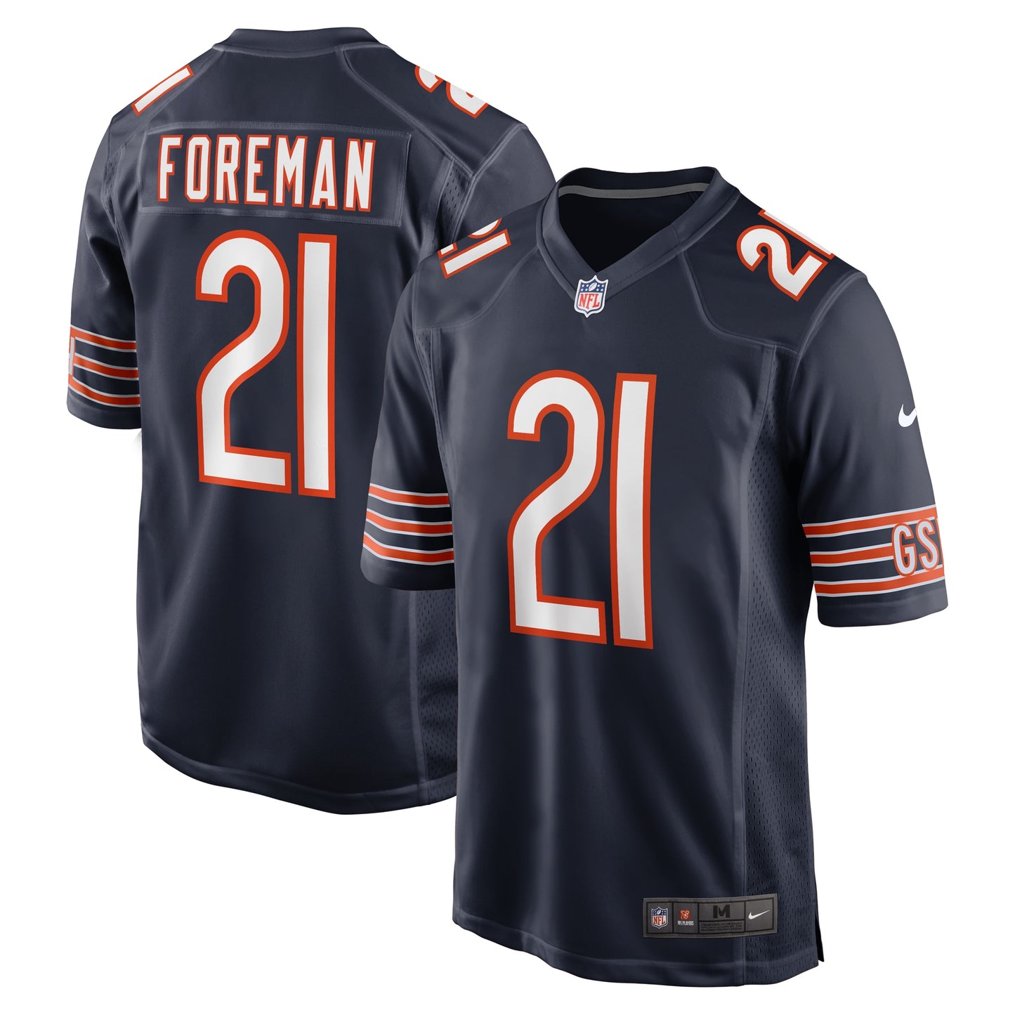 D'Onta Foreman Chicago Bears Nike Game Jersey - Navy