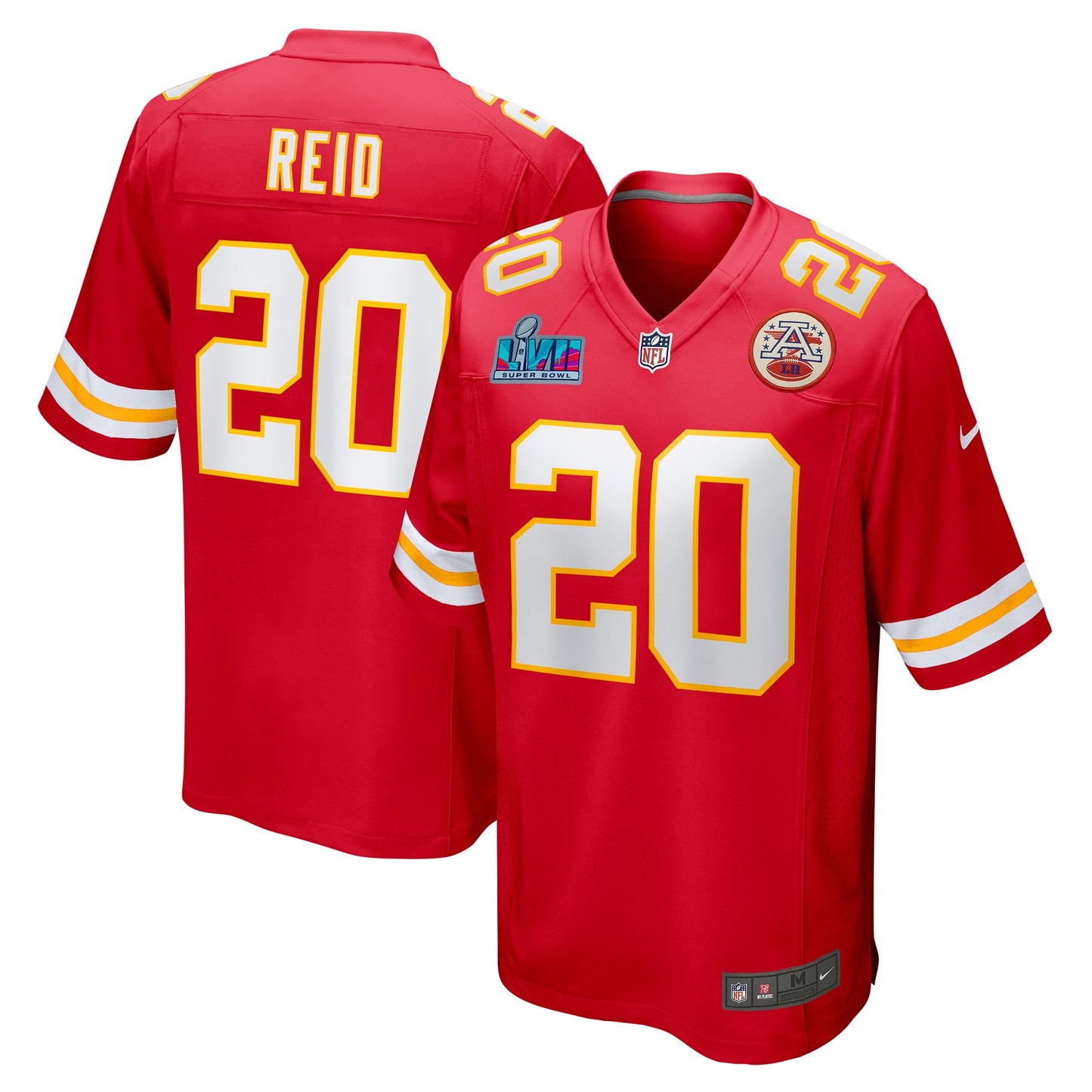 Justin Reid Kansas City Chiefs Nike Super Bowl LVII Patch Game Jersey - Red