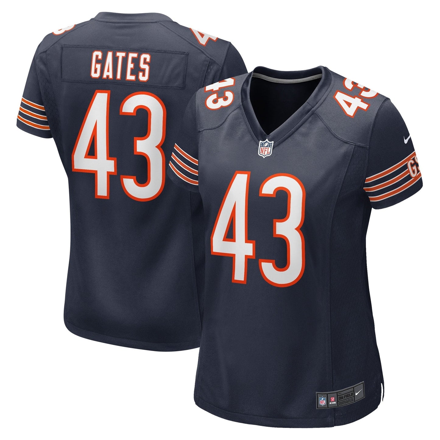 Women's Nike DeMarquis Gates Navy Chicago Bears Game Player Jersey