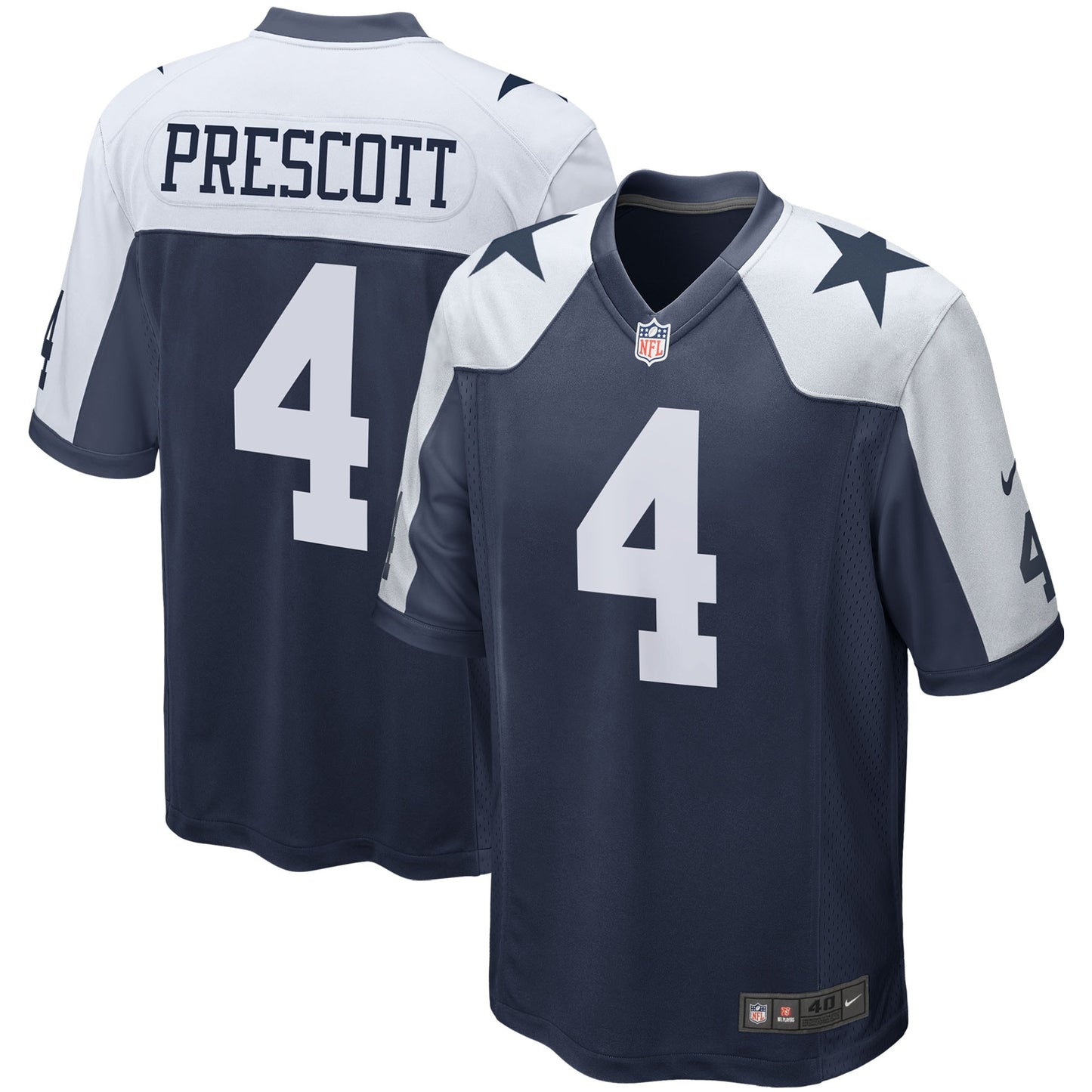 Dak Prescott Dallas Cowboys Nike Alternate Game Team Jersey - Navy