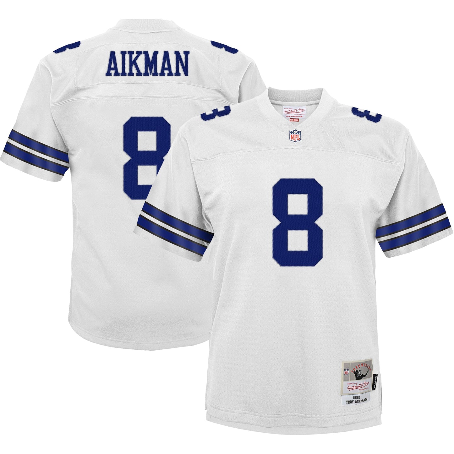 Troy Aikman Dallas Cowboys Mitchell & Ness Youth Retired Player Legacy Jersey - White