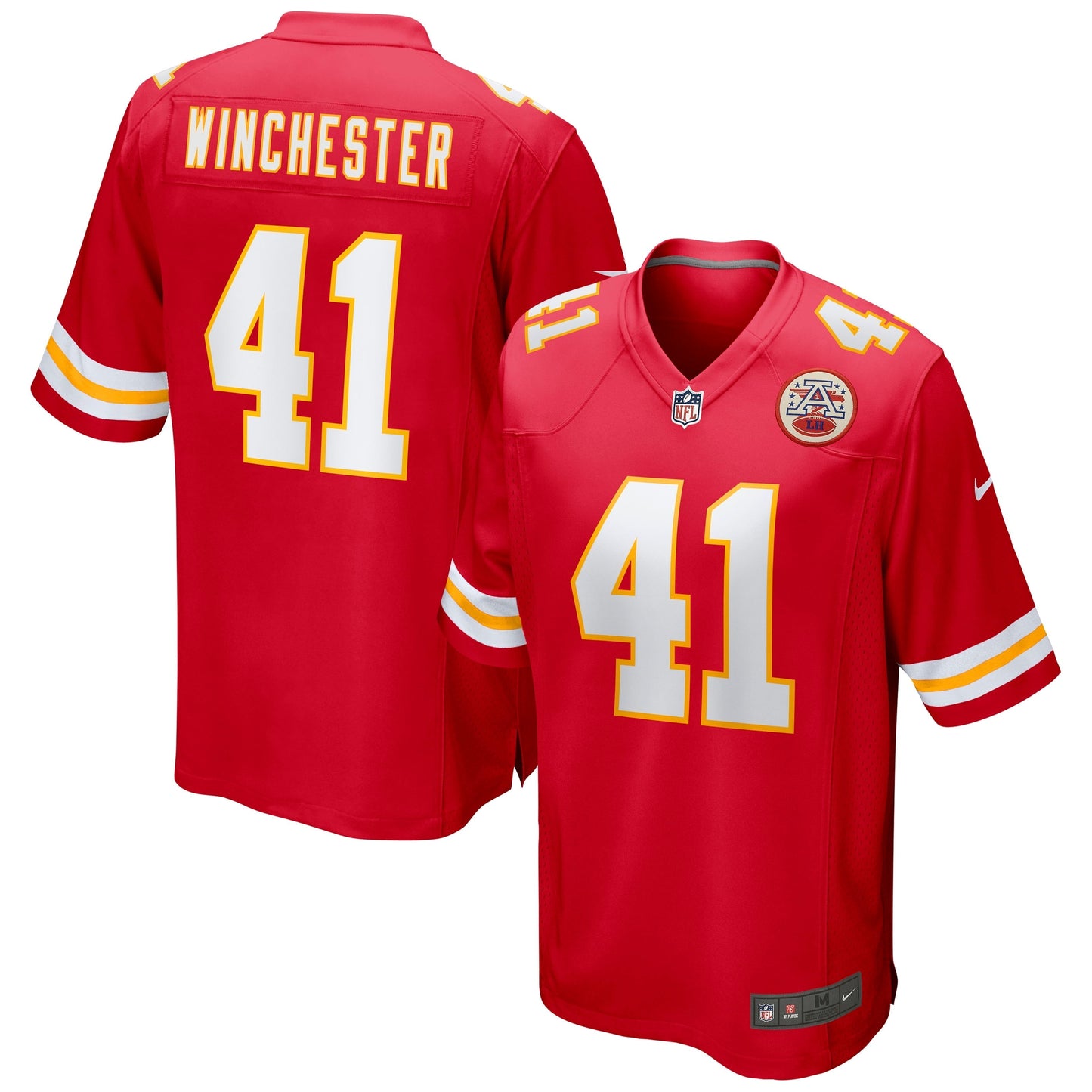 Men's Nike James Winchester Red Kansas City Chiefs Game Jersey