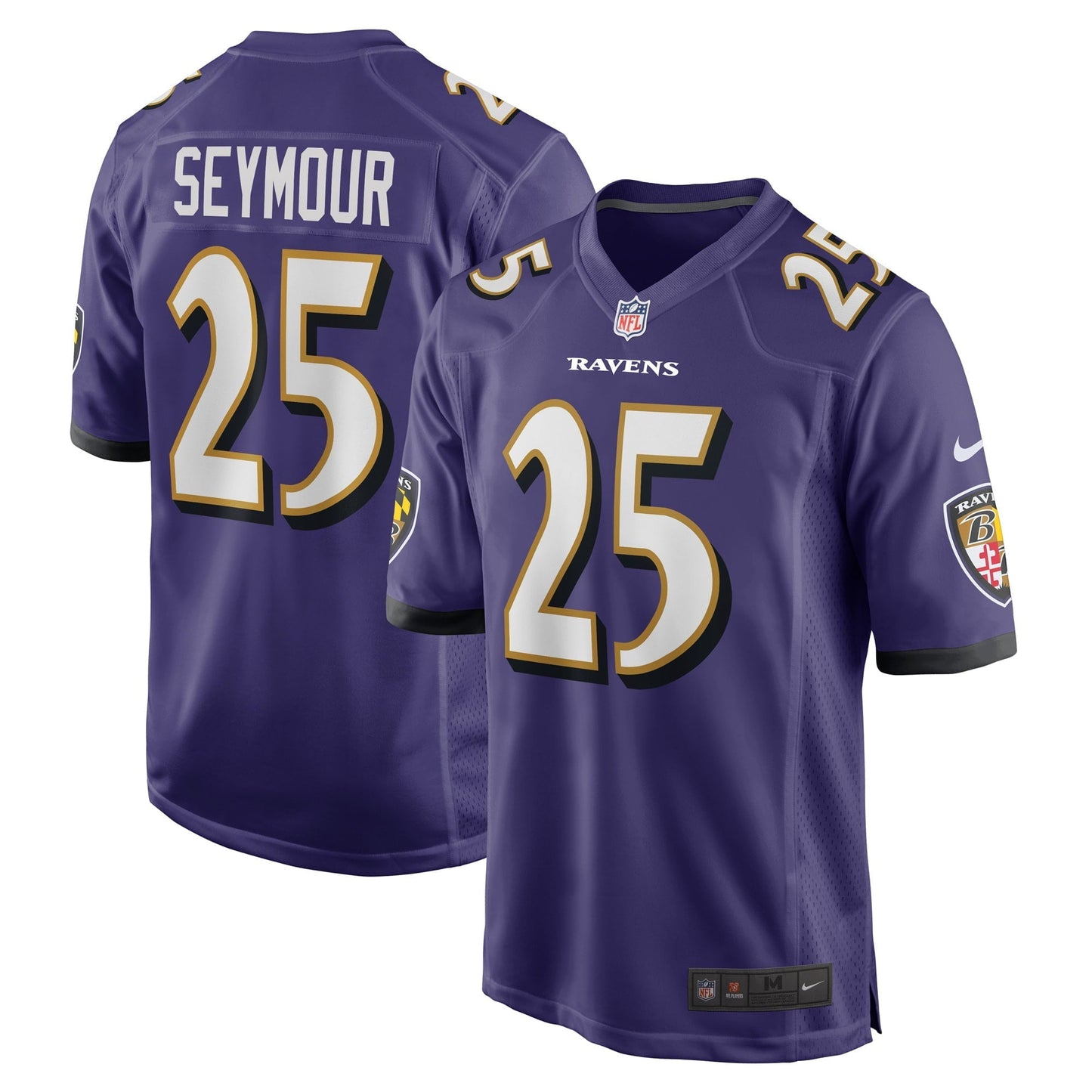 Men's Nike Kevon Seymour Purple Baltimore Ravens Game Player Jersey